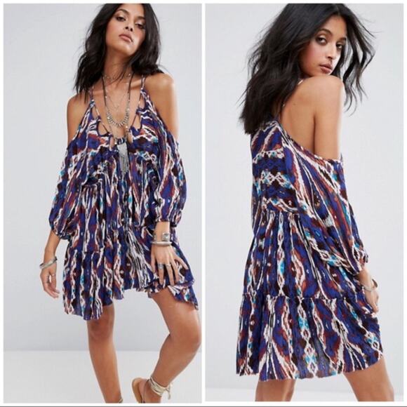 Free People Monarch Cold Shoulder Mini Dress XS NWT - Picture 3 of 4